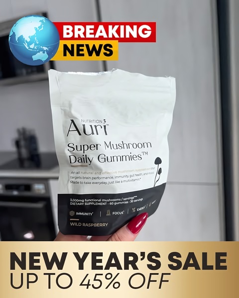 This 4:5 vertical ad uses a breaking news graphic and clear discount messaging to highlight a supplement product.